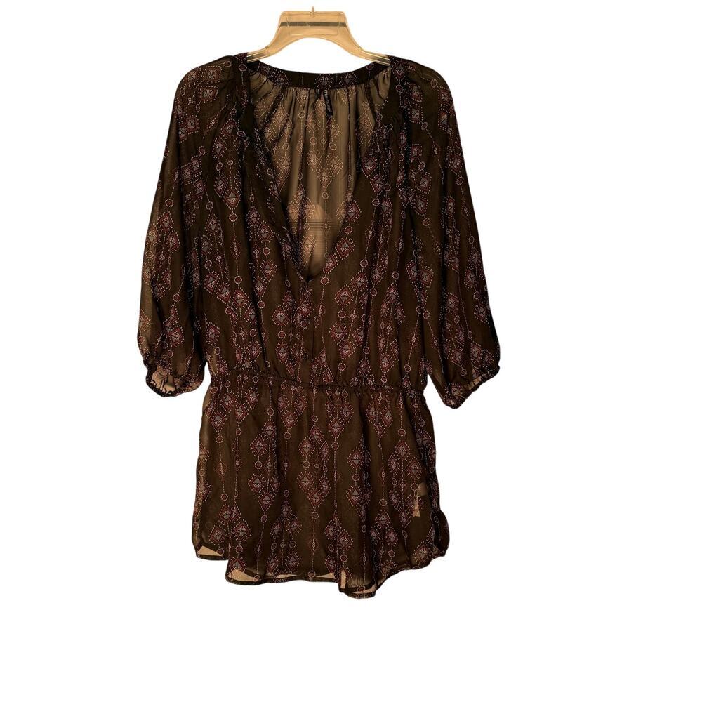 Maurice's Women's Plus Size 0‎ Black Sheer Shirt